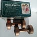 Vintage Winston 3 Pound Vinyl Dumbbells 2 @ 3 lb ea Hand Weights Gold Exercise G