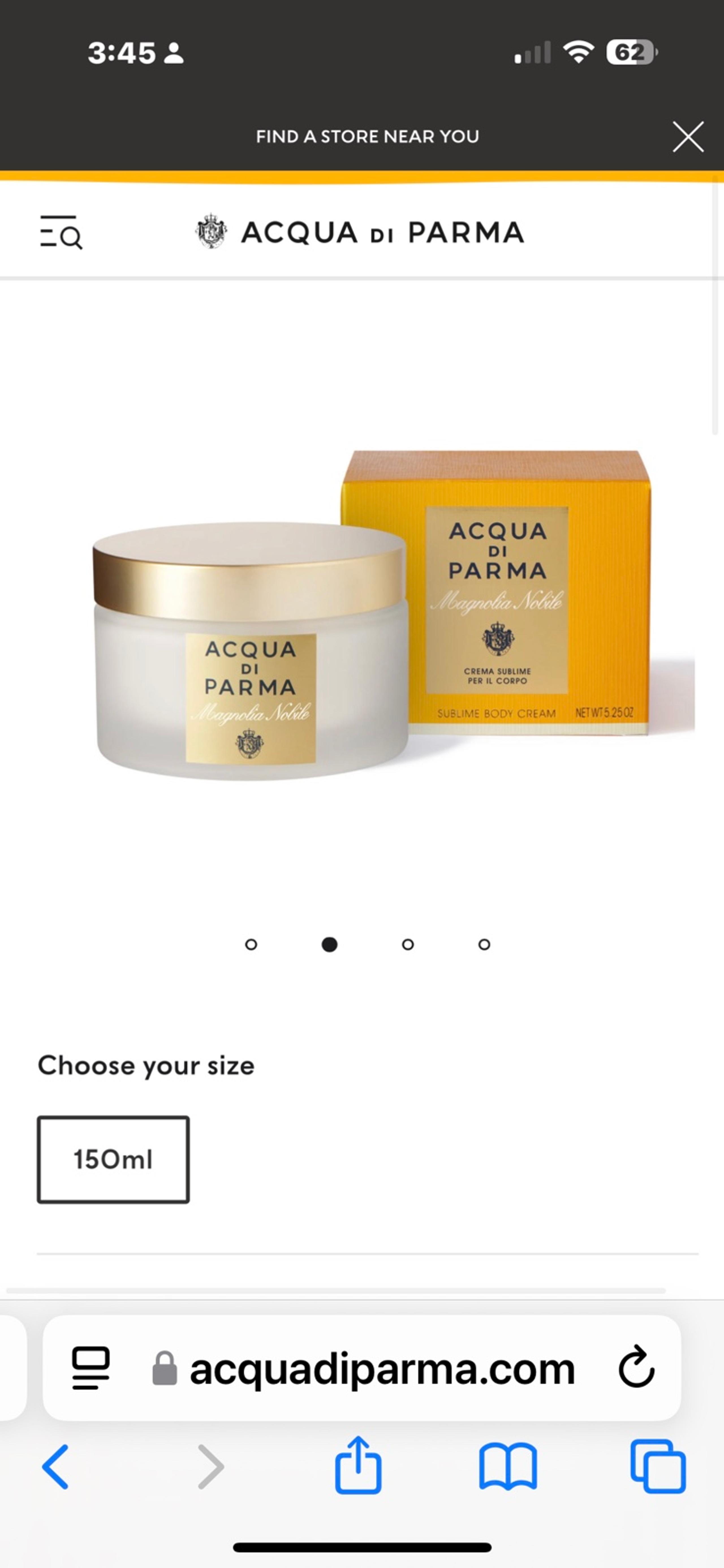 Acqu di parma Magnolia Nobile Crema sublime (body cream)