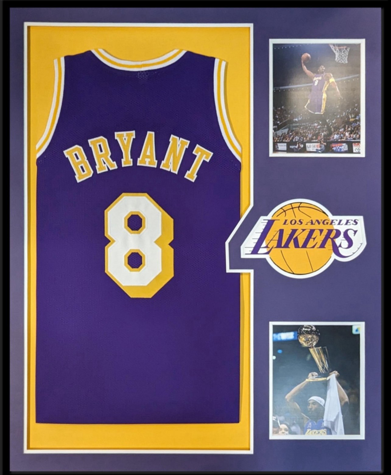 Kobe Bryant 31x40 Custom Framed Jersey Display (PSA)