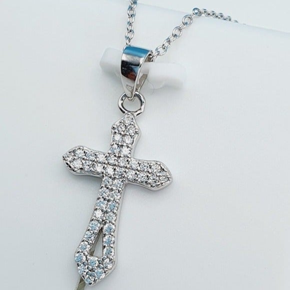 925 Sterling Silver Cubic Zirconia Necklace, U19254716