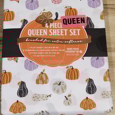Fall Halloween Pumpkin Queen Sheet Set - Brand new queen sheets