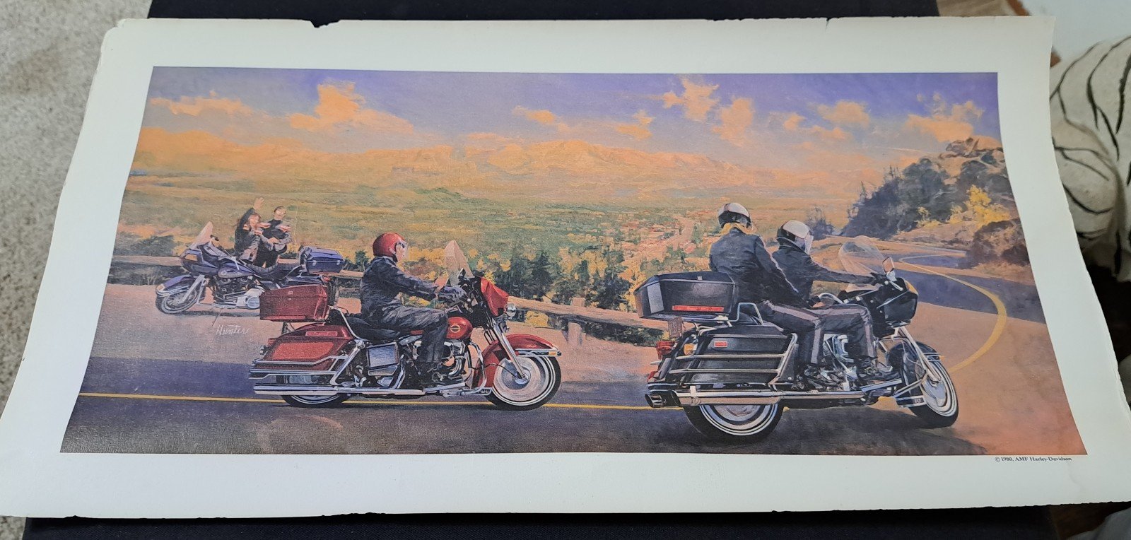 Vintage 1980 AMF Harley Davidson Motorcycle Print