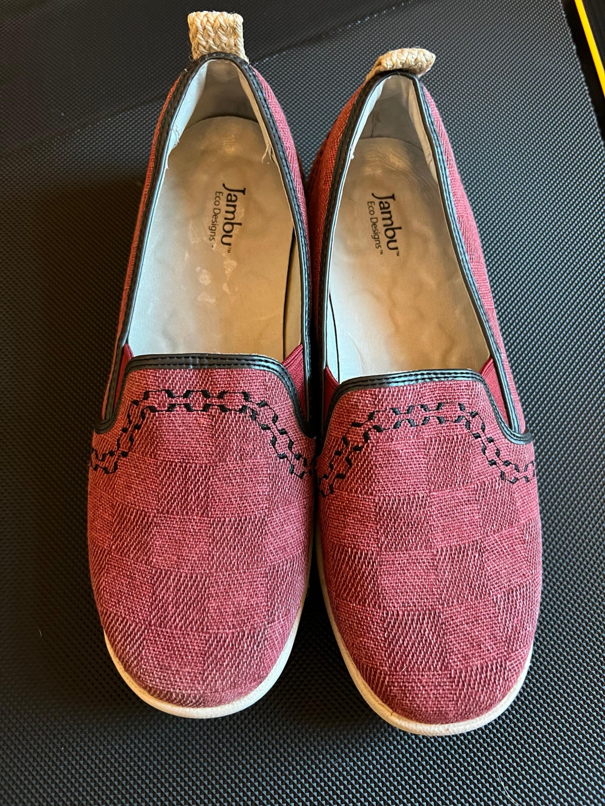 GUC Jambu Gabby Eco designs Slip-On Red Women's Shoes loafers Size 8.5 WJ15GAB03