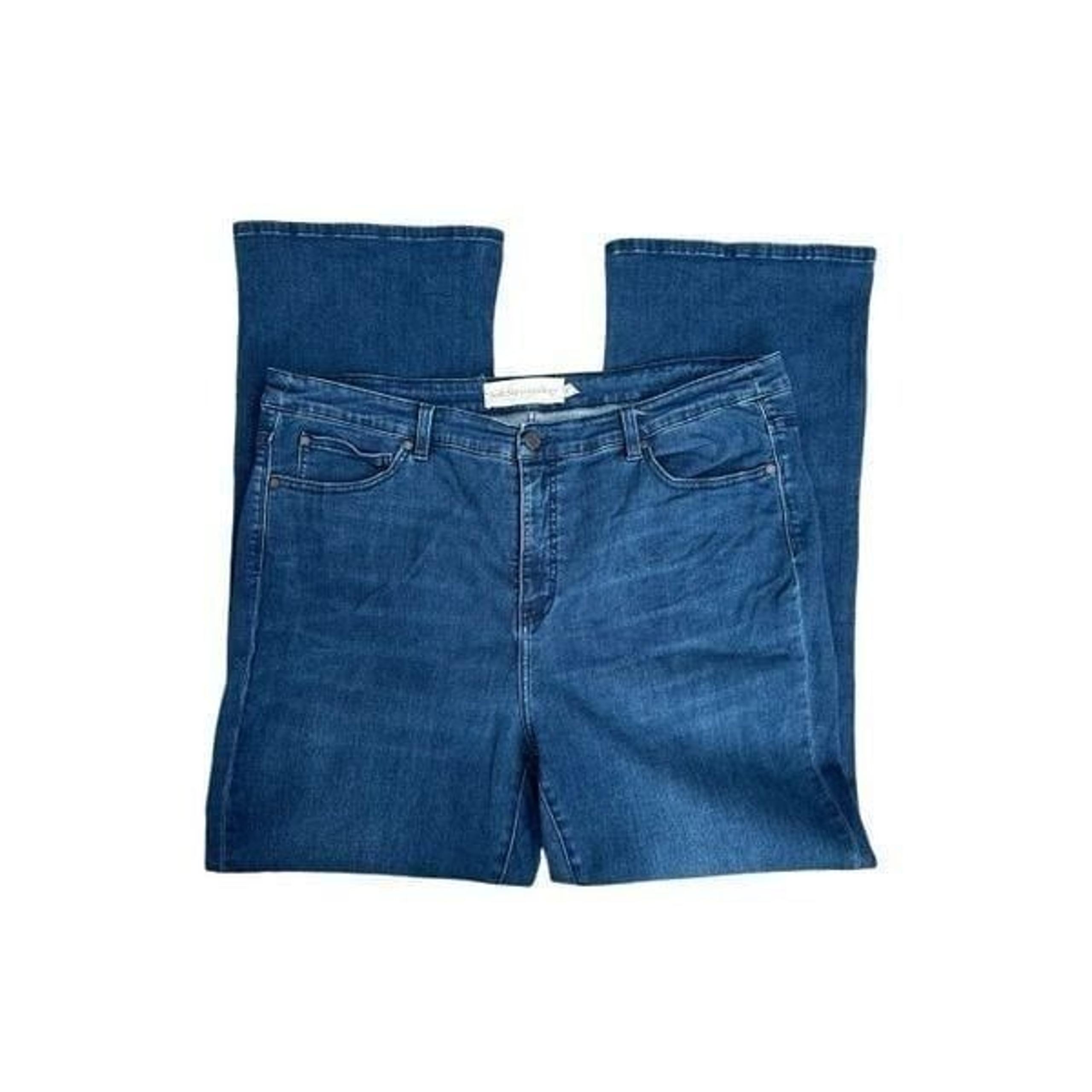 Soft Surroundings Women’s Plus Size 18W Flared Bootcut Blue Denim Jean High Rise