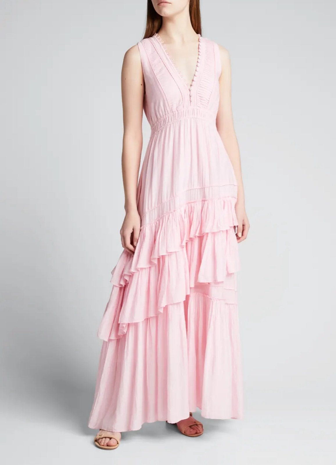 LoveShackFancy Jordie Tiered Ruffle Maxi Dress