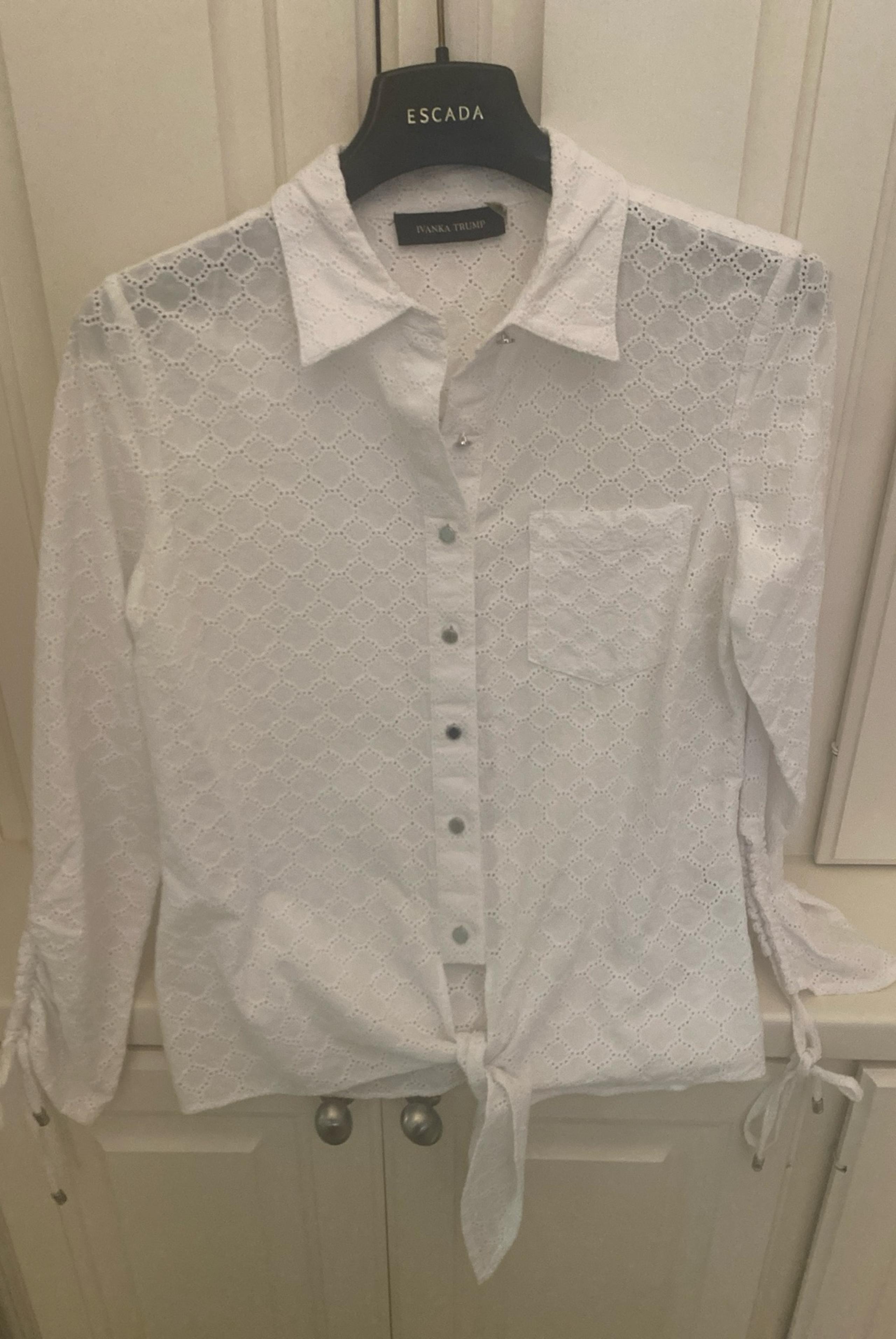 Ivanka Trump Women’s White Blouse - Size Small