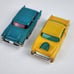 Lot of 2 AFX Aurora slot cars '55 Chevy Bel Air Yellow & Chevy Nomad Blue Nice B