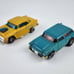 Lot of 2 AFX Aurora slot cars '55 Chevy Bel Air Yellow & Chevy Nomad Blue Nice B