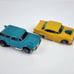 Lot of 2 AFX Aurora slot cars '55 Chevy Bel Air Yellow & Chevy Nomad Blue Nice B