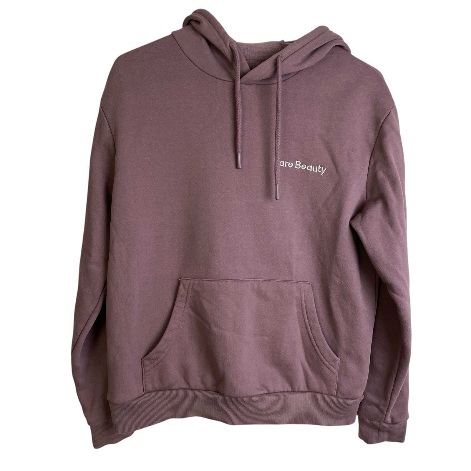 Rare Beauty Selena Gomez Oversized Hoodie Small Purple Pullover Embroider Lounge