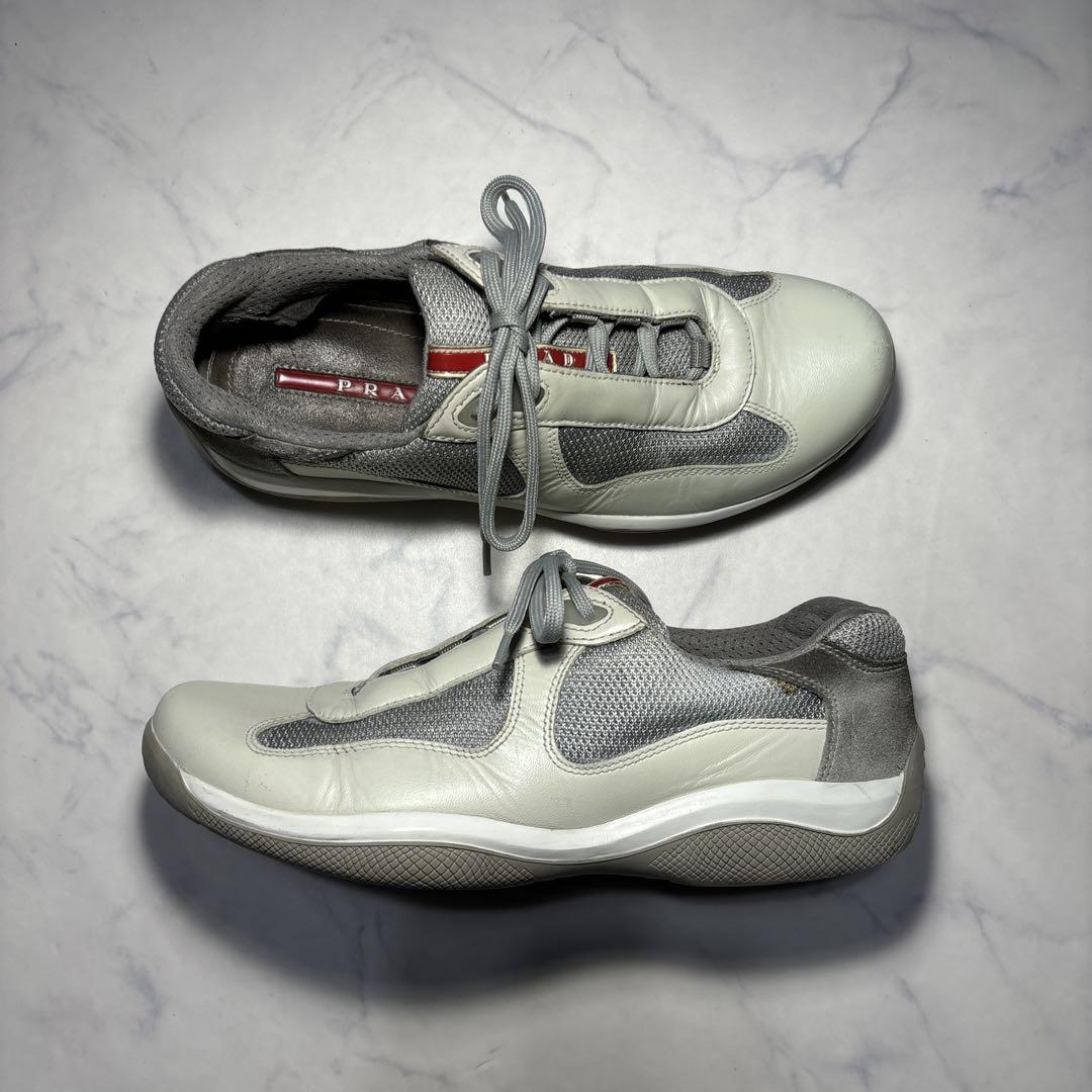 Prada America's Cup Archive Leather Sneakers | Rich Brown