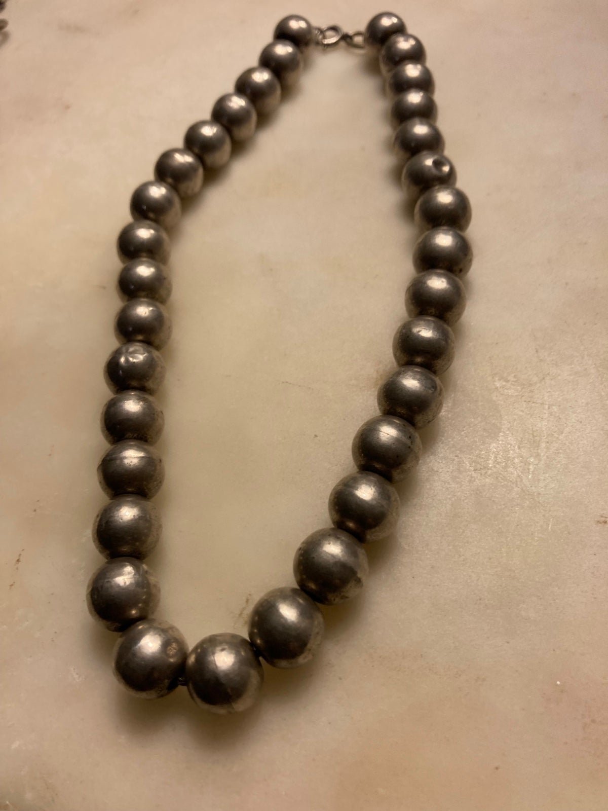 Vintage 1950s sterling bead choker