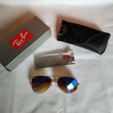 Ray Ban blue aviator flash sunglasses