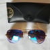 Ray Ban blue aviator flash sunglasses
