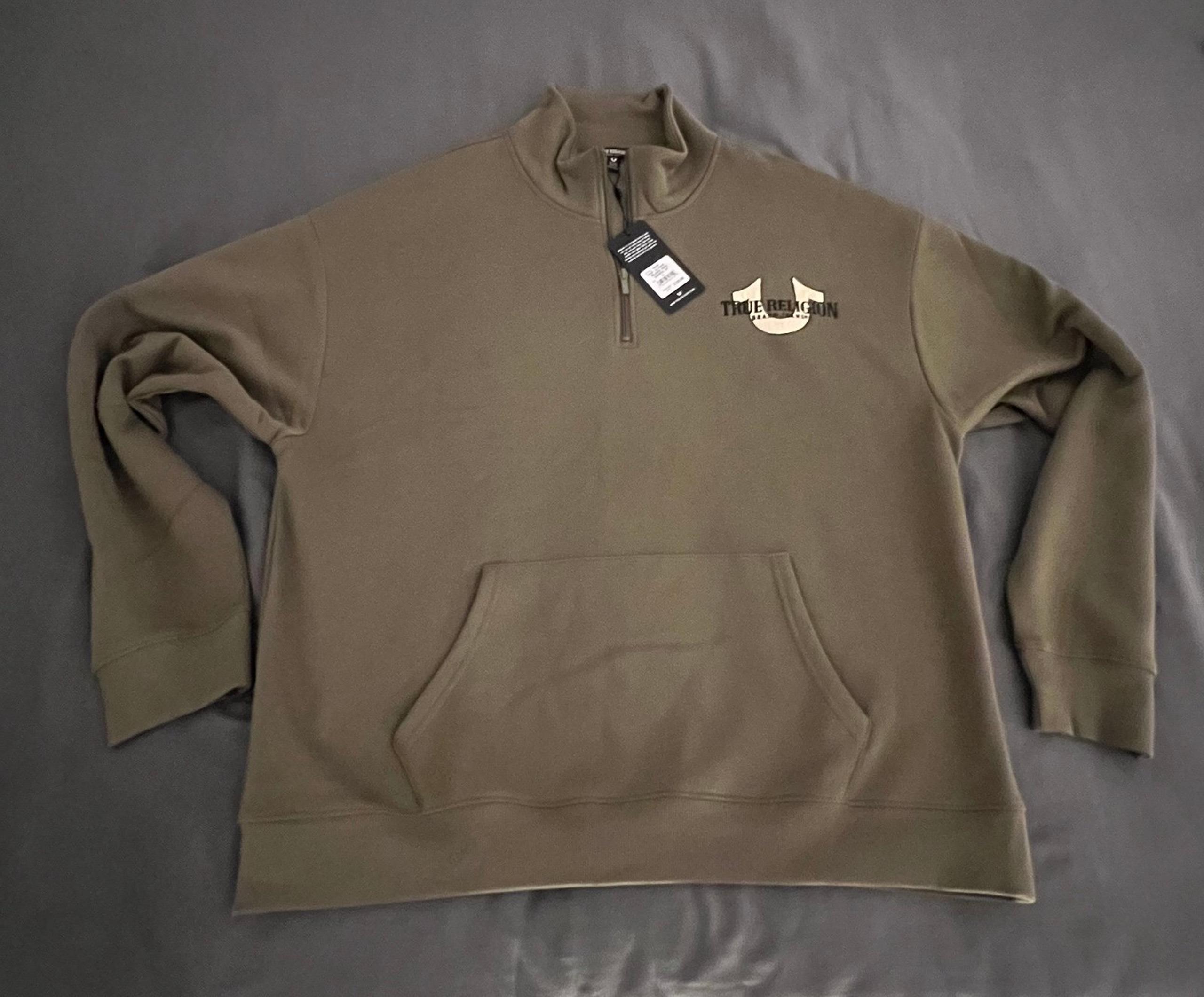 True Religion 1/4 zip pullover sweatshirt New