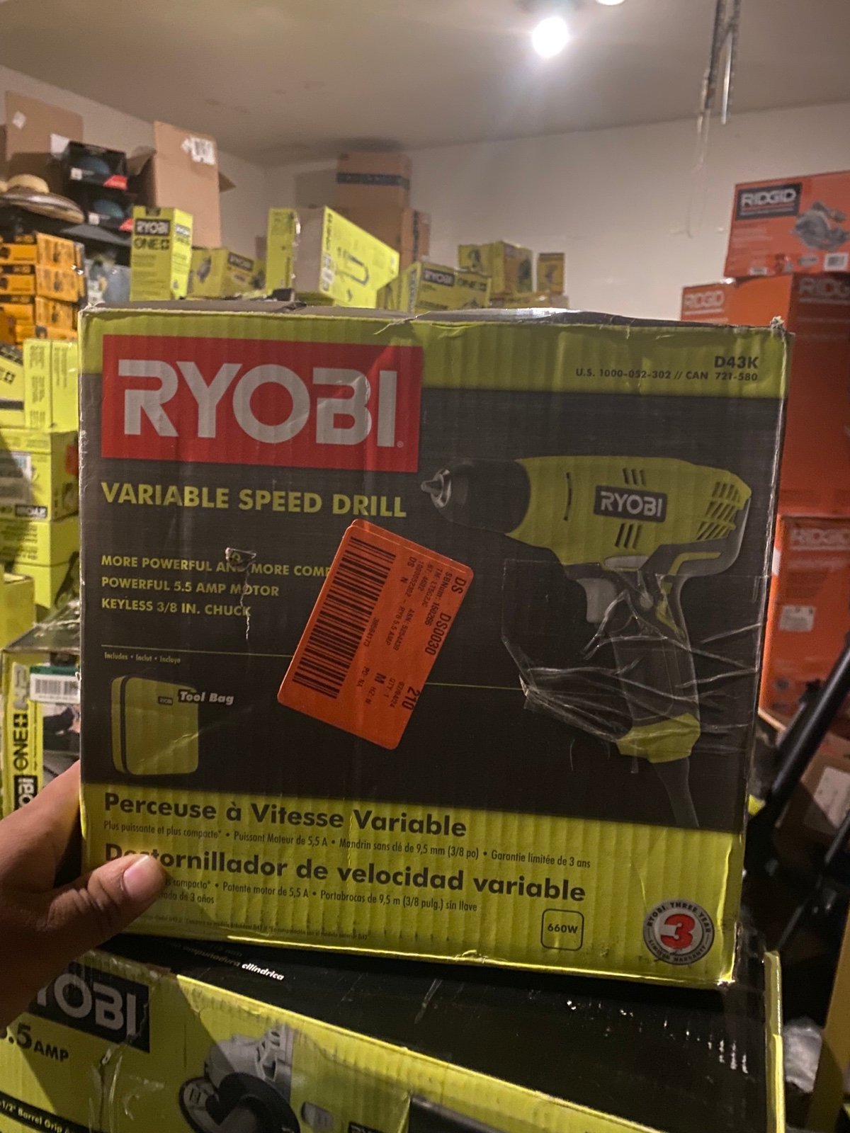 Ryobi variable speed drill