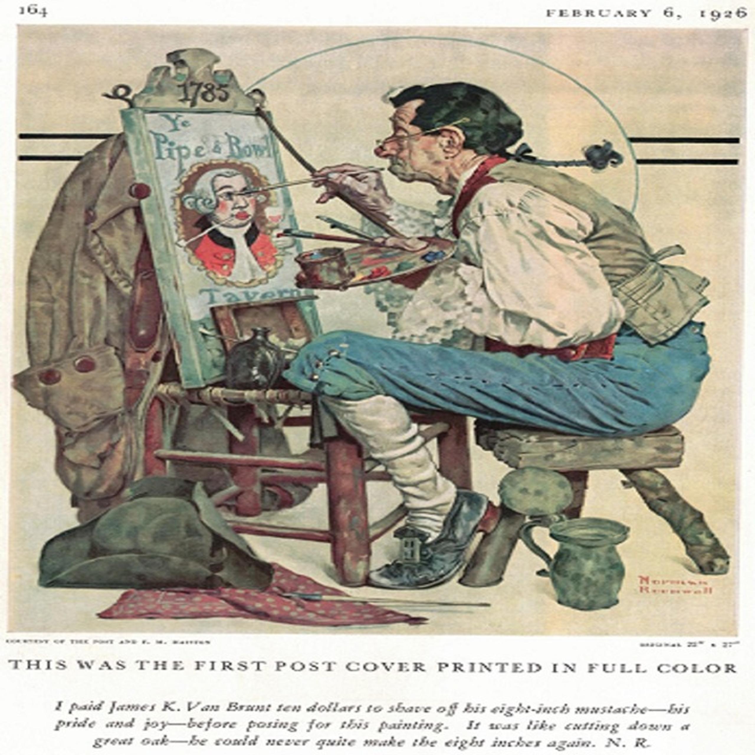 Norman Rockwell: “Saturday Evening Post Cover 2/6/26”, Extremely Rare Bookplate