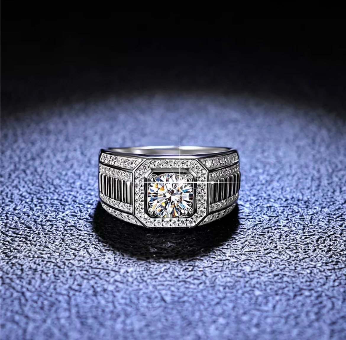 *SALE* Moissanite Men engagement Ring