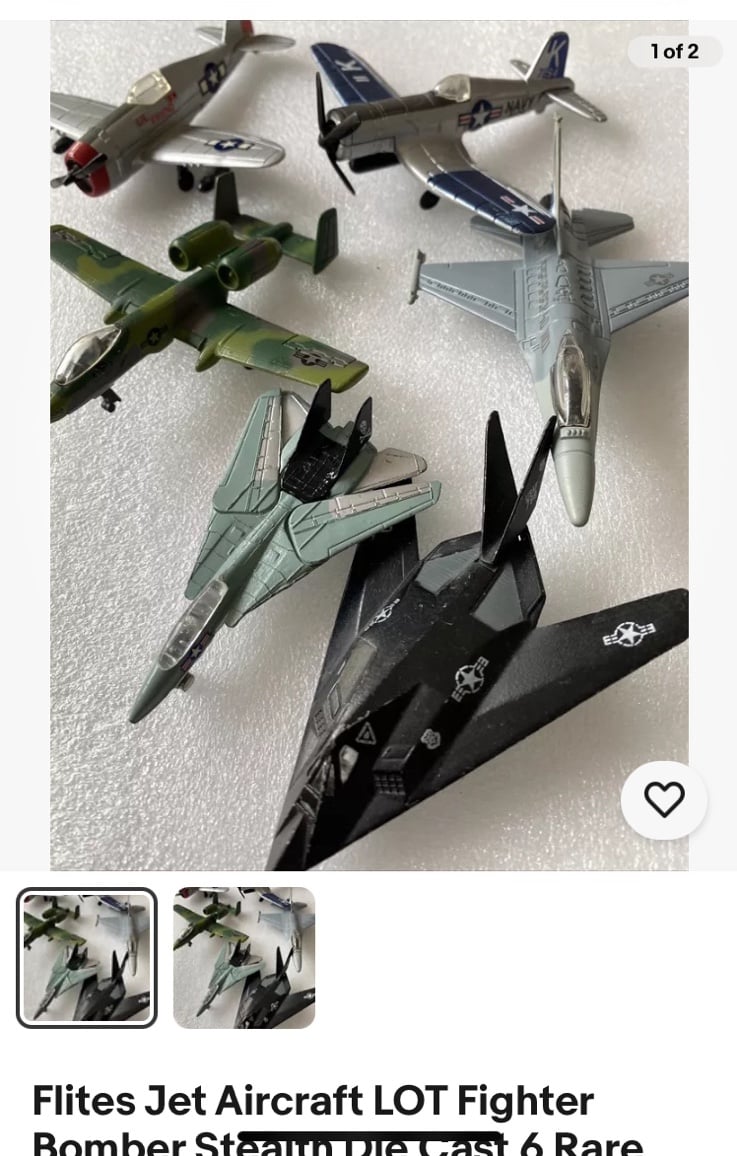 Flites Jet Aircraft LOT Fighter Bomber Stealth Die Cast 6 Rare Vintage