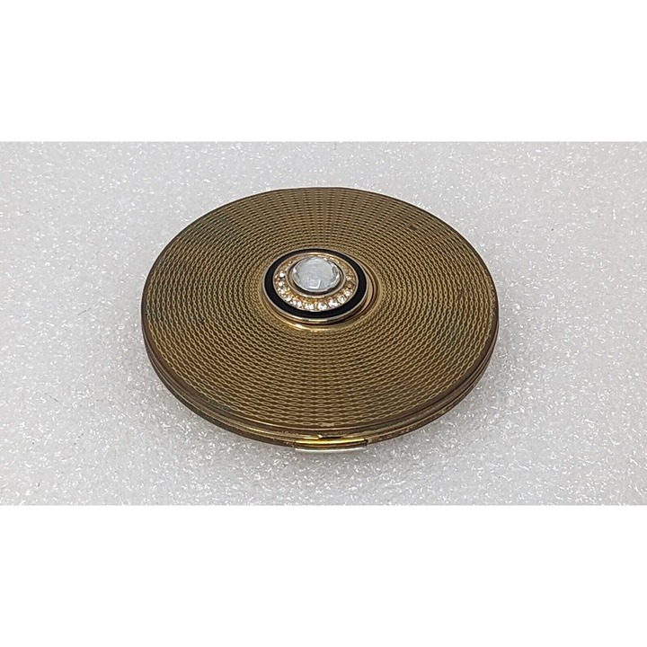 Vintage Gold Tone Stratton Makeup Powder Mirror Compact