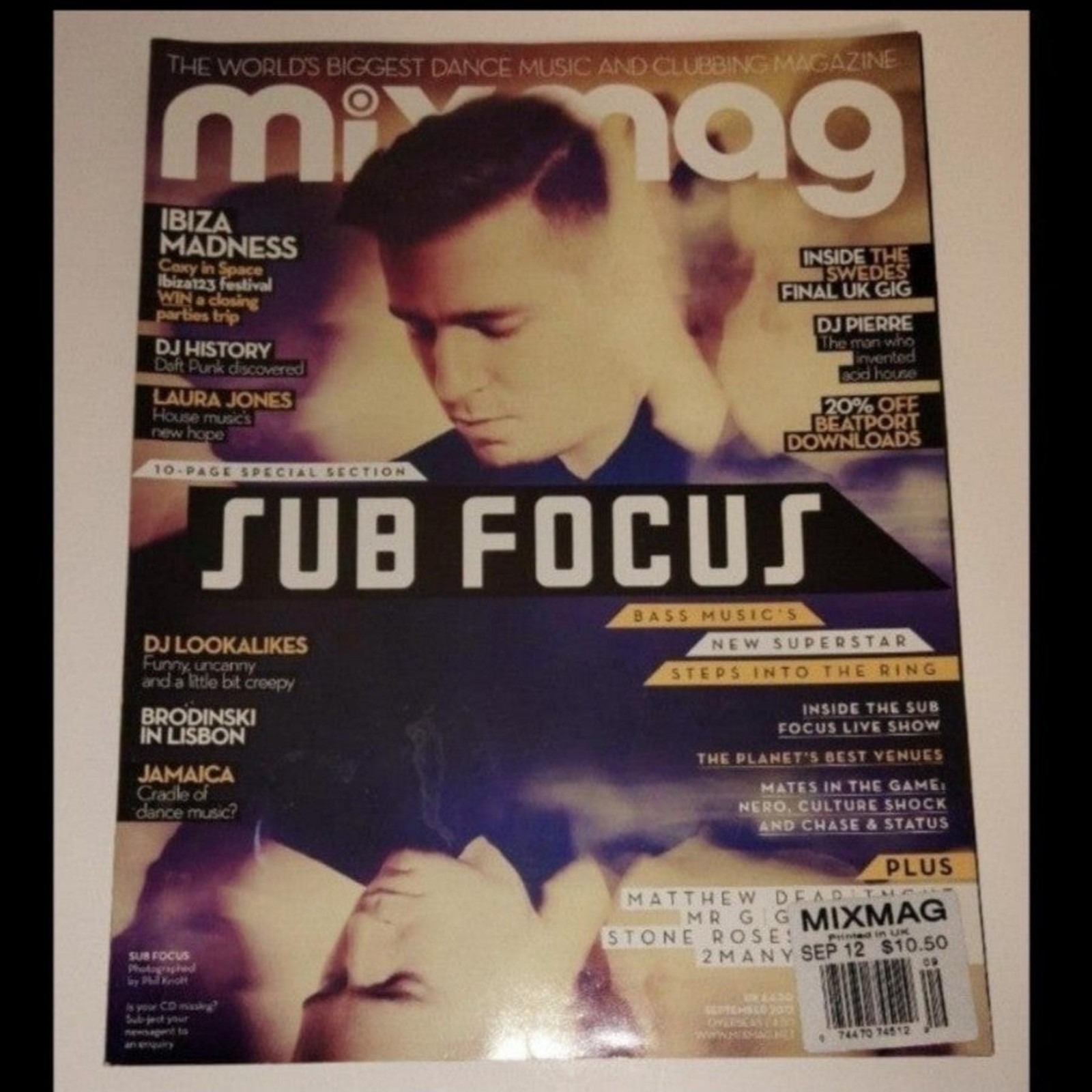VTG MixMag №256 Sub Focus September 2012 Music EDM Rave Dance Magazine Party DJ