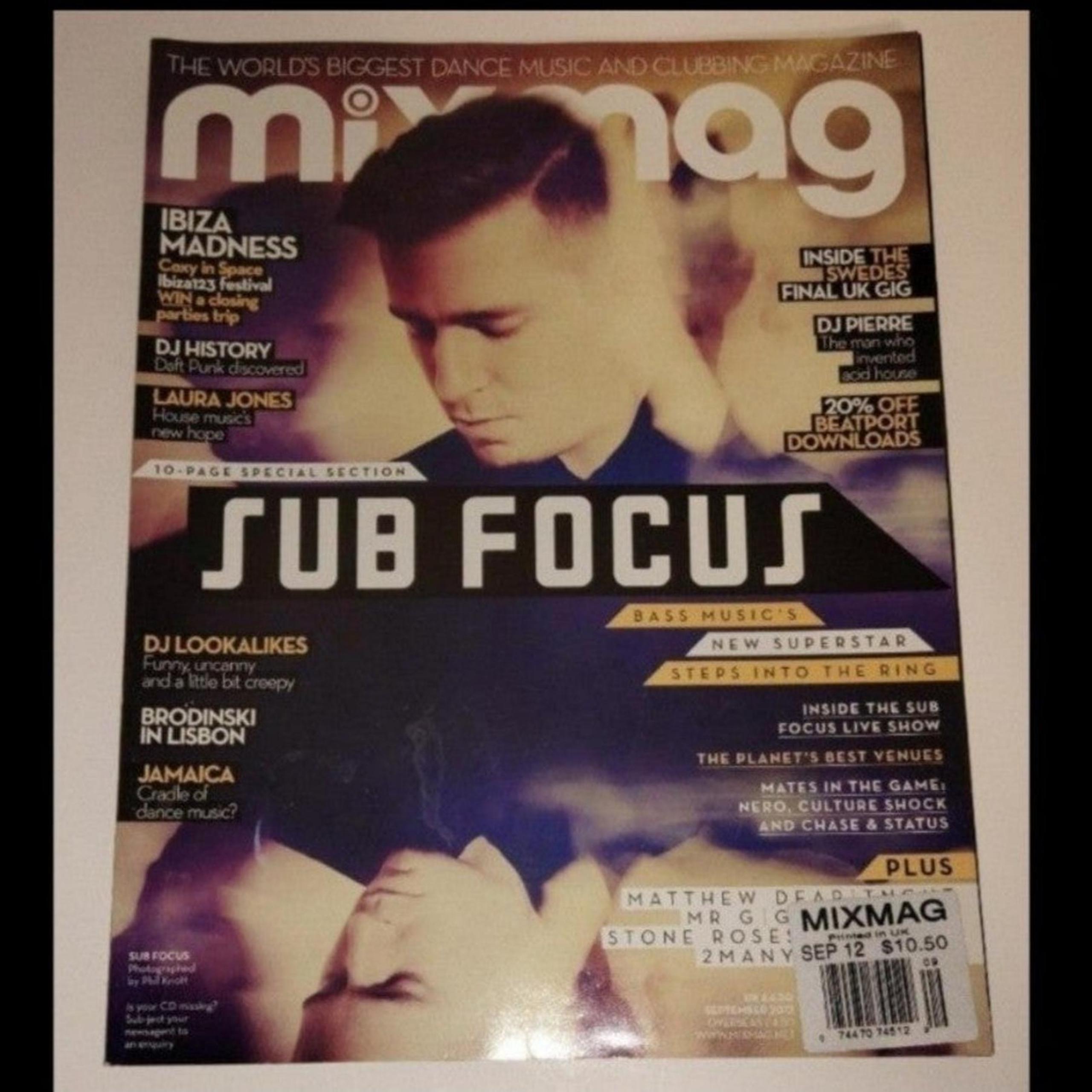 VTG MixMag №256 Sub Focus September 2012 Music EDM Rave Dance Magazine Party DJ