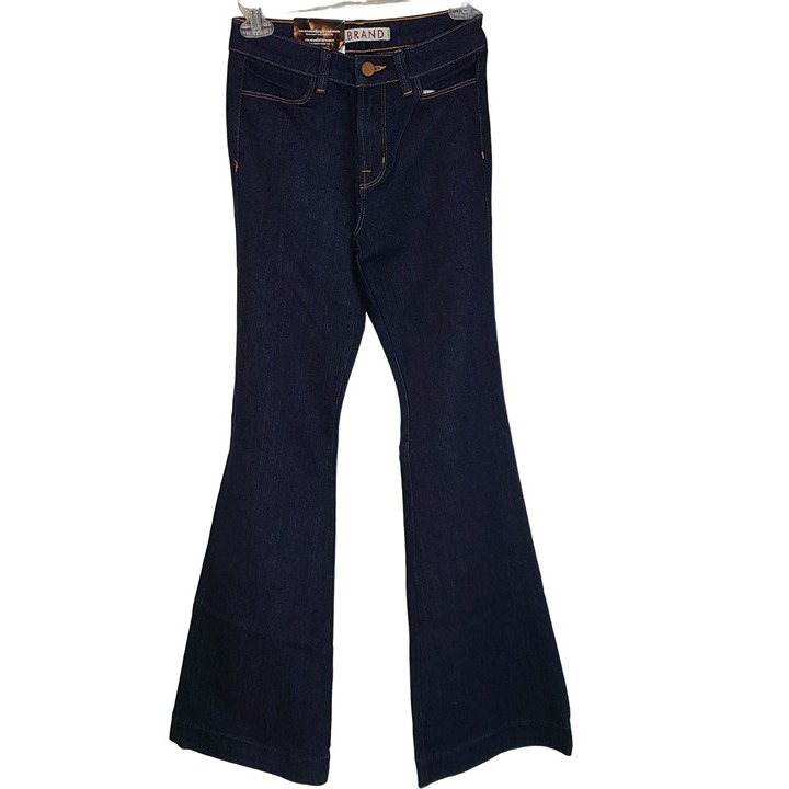J Brand Womens 25 Blue Dark Wash Denim 4-Way Stretch The Doll Flared Jeans NWT
