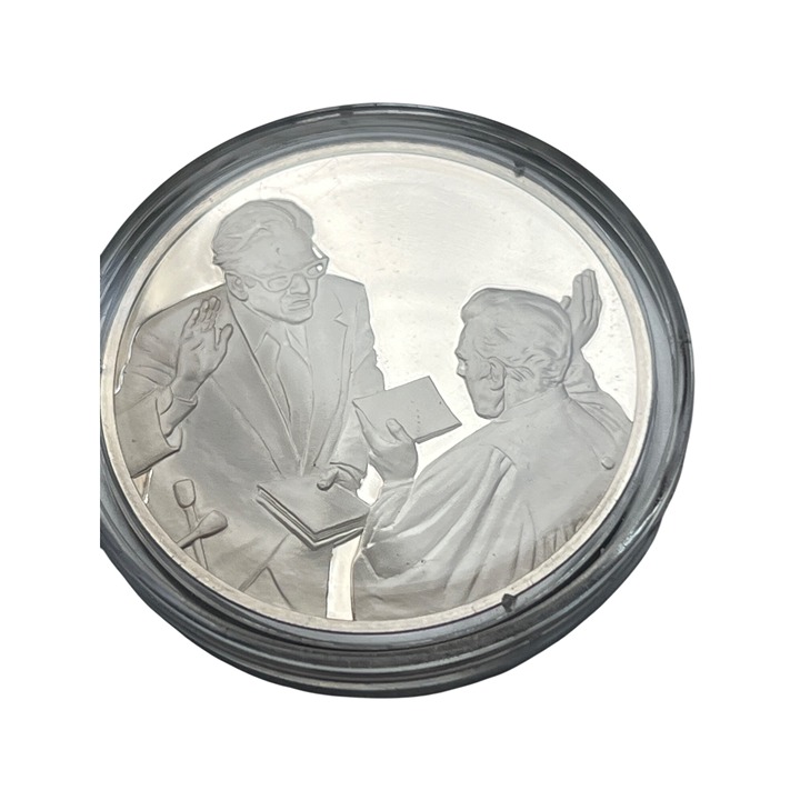 1974 Medallic Yearbook Sterling Silver Proof Rockefeller Becomes Vice President