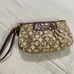 Coach signature wristlet