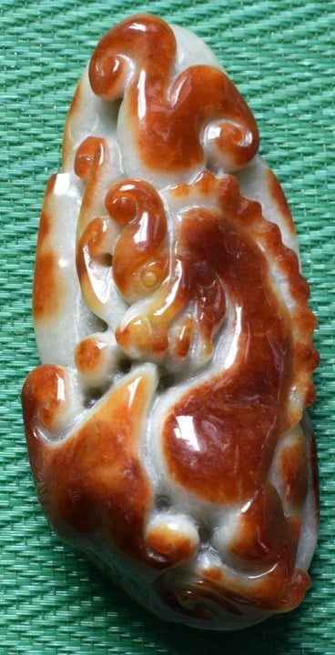 Natural A JADE JADEITE Dragon Pendant