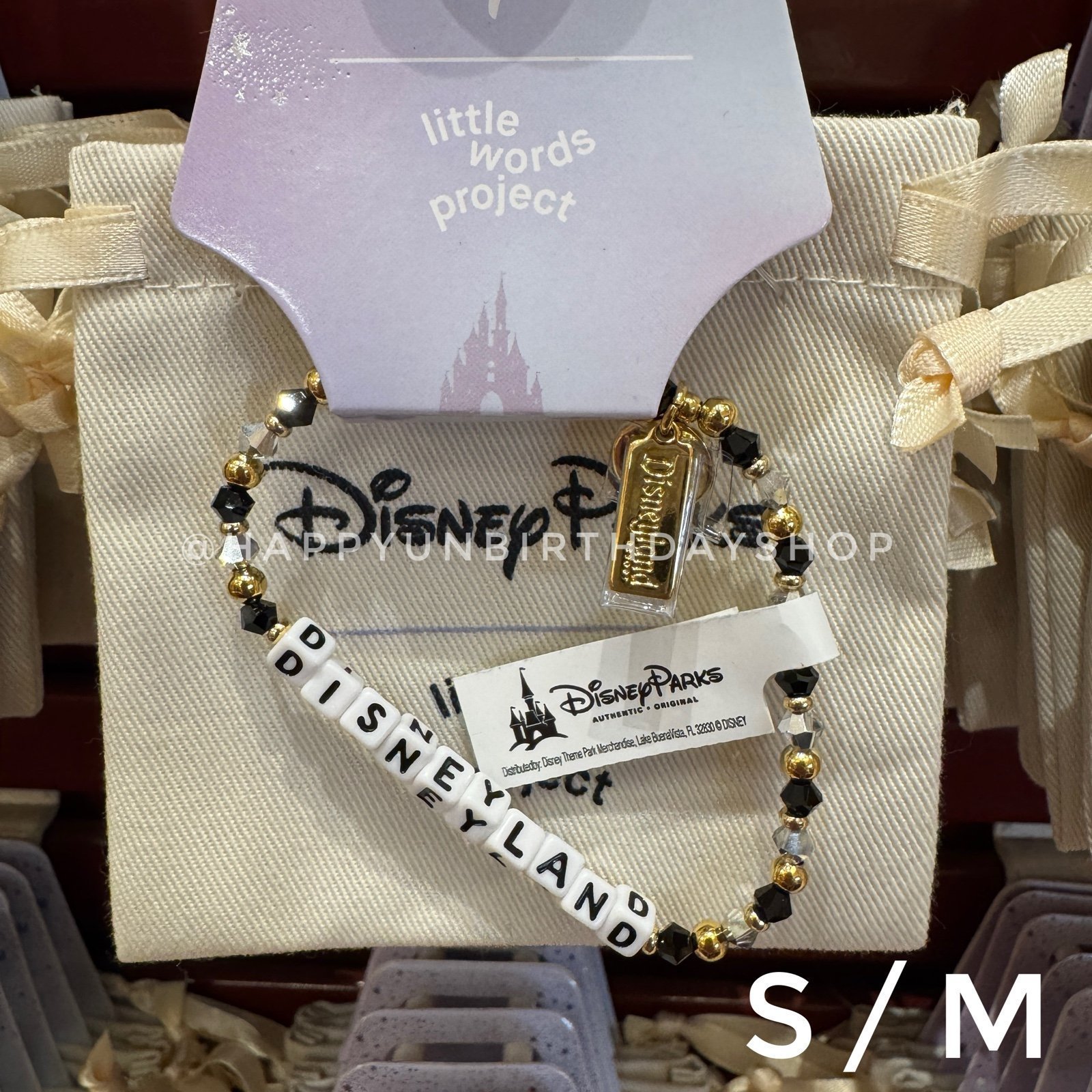 Disney Parks Little Words Project Bracelet Disneyland S/M