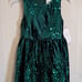 Free Shipping Brand New Gorgeous Green Sequin Girls Dress