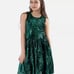 Free Shipping Brand New Gorgeous Green Sequin Girls Dress