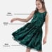 Free Shipping Brand New Gorgeous Green Sequin Girls Dress