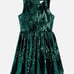 Free Shipping Brand New Gorgeous Green Sequin Girls Dress