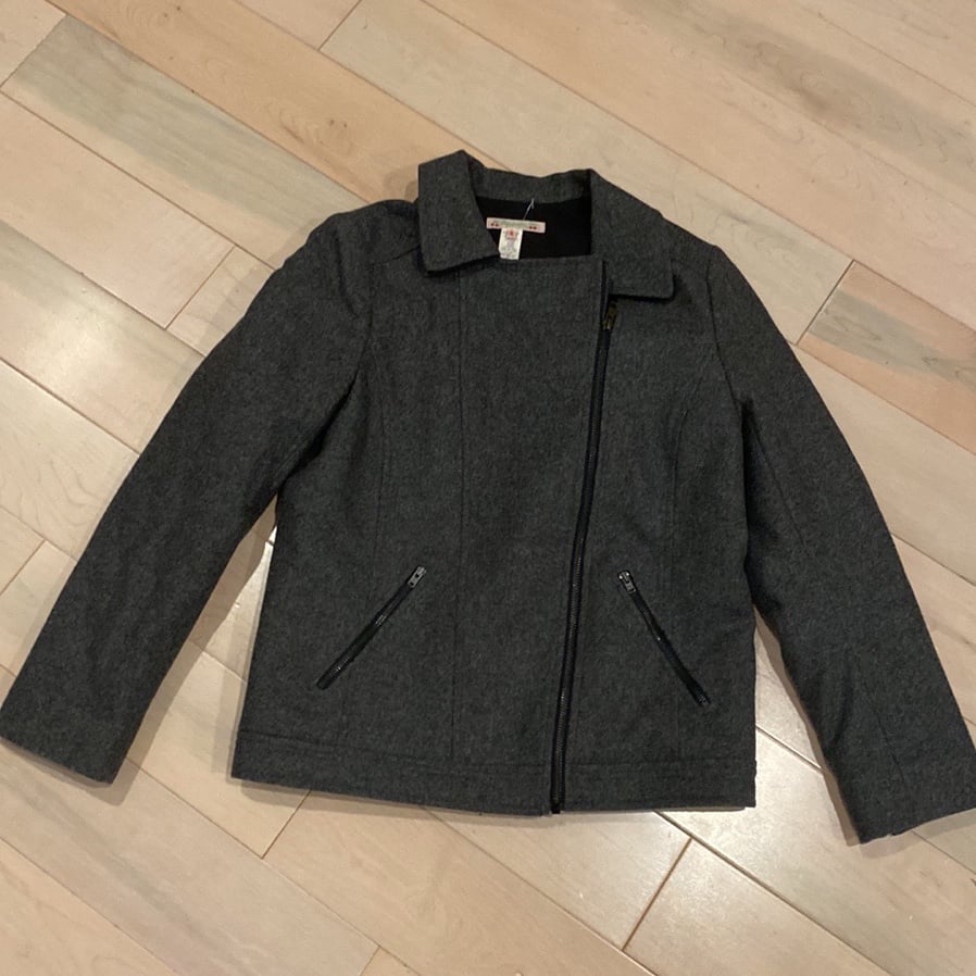 Bonpoint grey soft wool cashmere blend zip jacket