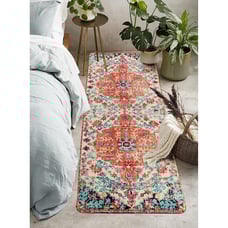 Bohemian Floral Medallion Area Rug - 2x6 Runner Rug