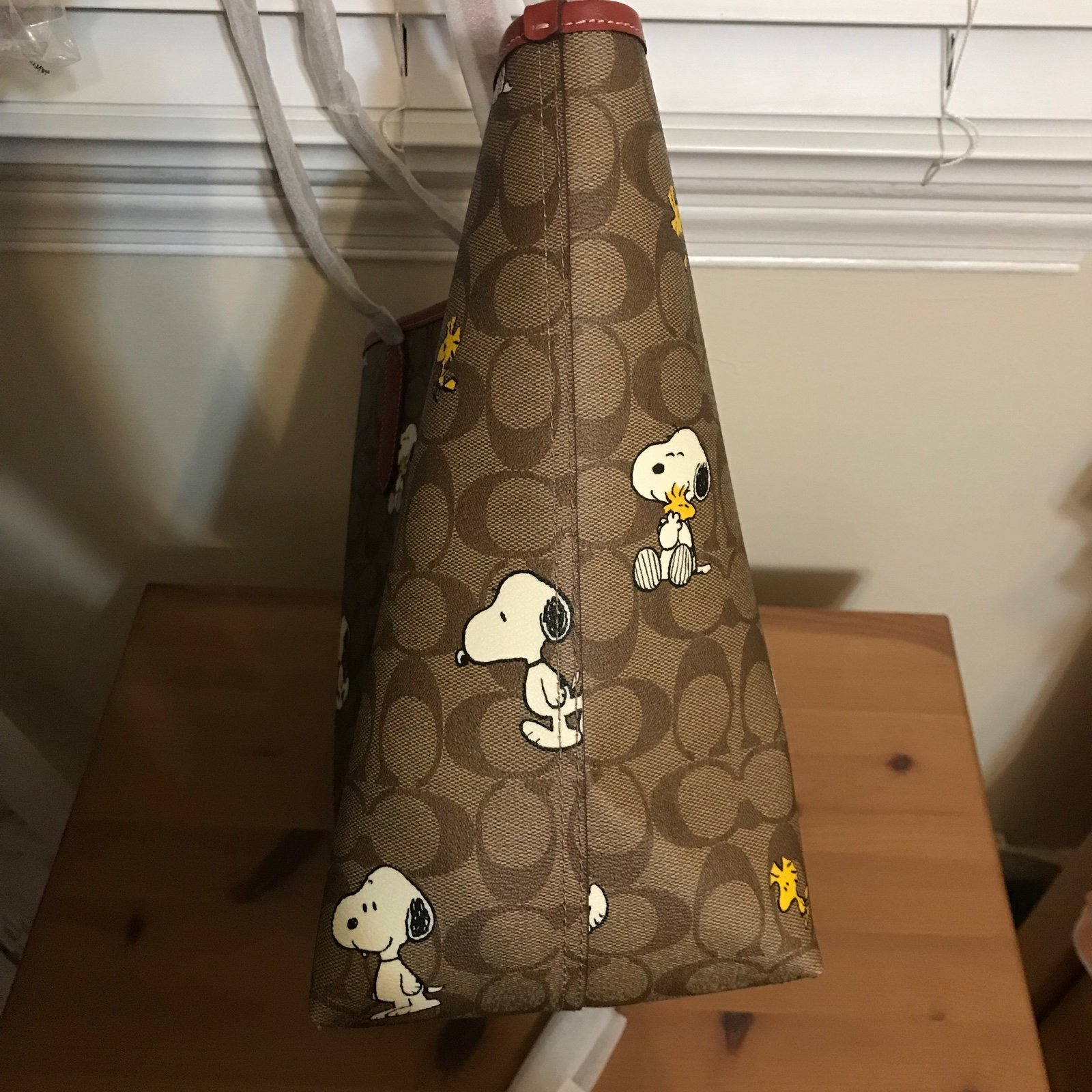 Coach X Peanuts City Tote store In Signature Canvas With Snoopy Woodstock Print