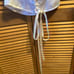 Love Illusion White Satin Strapless Bustier with Beaded Embezzlements