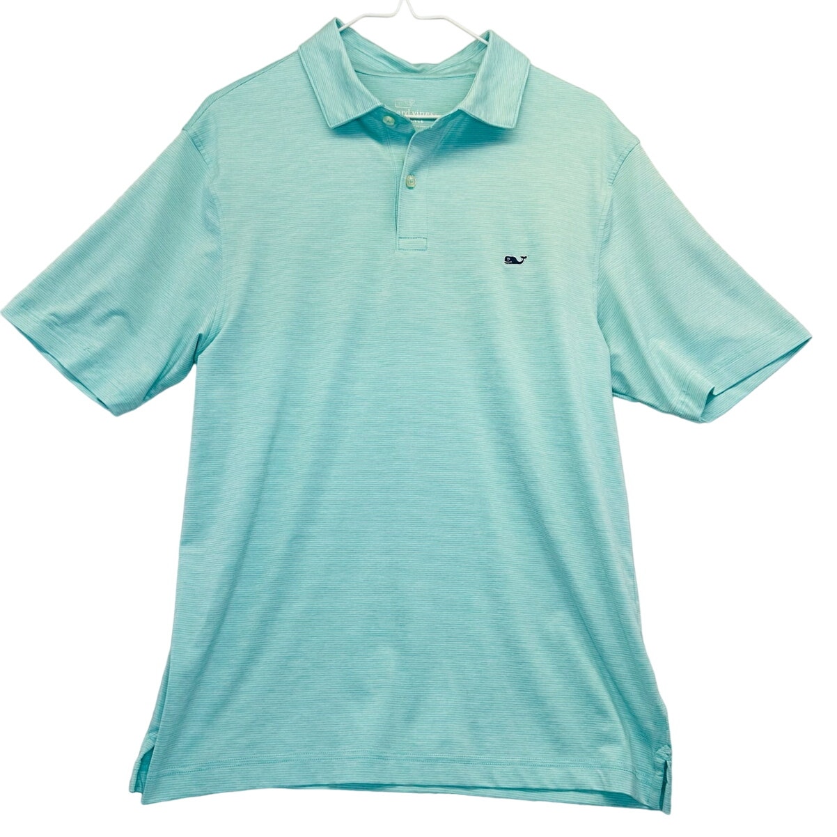 Vineyard Vines St. Jean Stripe Sankaty Performance Polo in Teal size Small