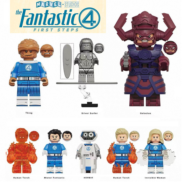 Fantastic Four Set of 8 Minifigures #2 - Fantastic 4 / Marvel - Lego Compatible