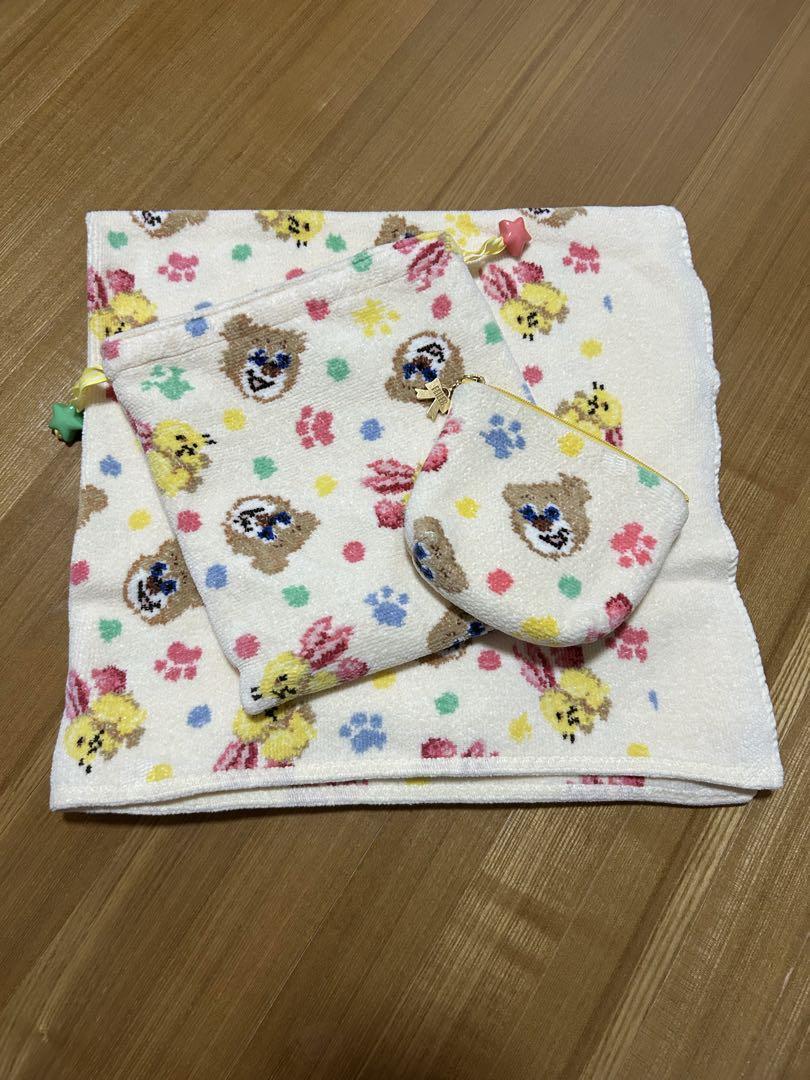Feiler Hello Teddy Petit Bus Drawstring Pouch 3-Piece Set