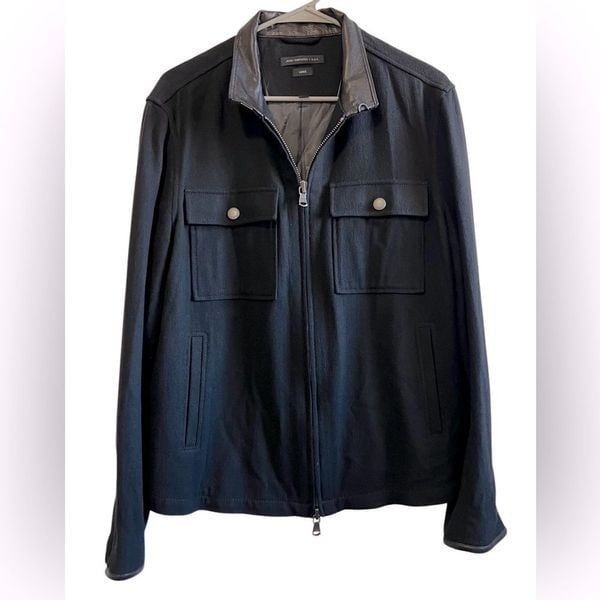 John Varvatos Luxe Black Zip Jacket Men’s