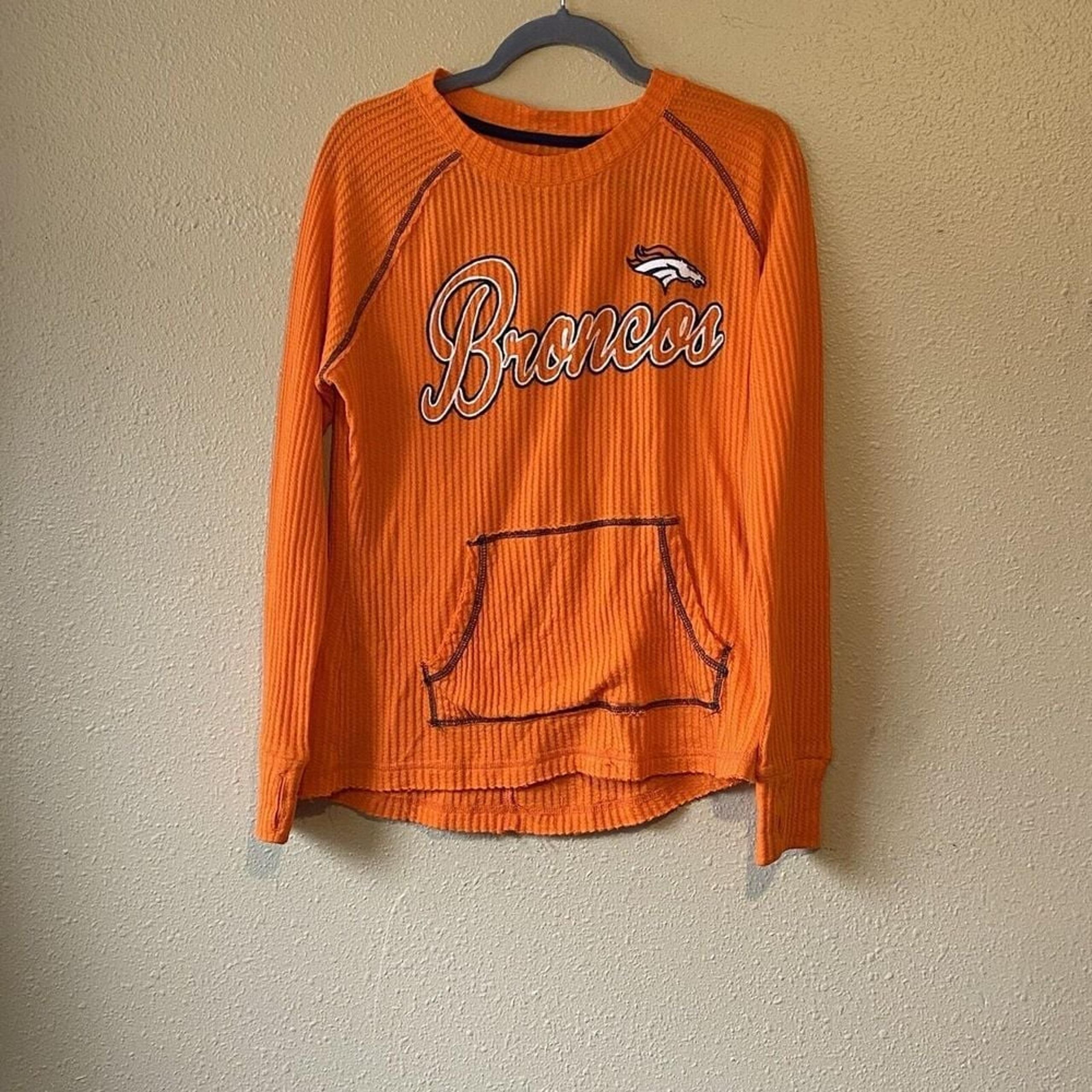 Denver Broncos NFL Women's Knit Long Sleeve Blouse Size Large
