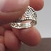 Size 5 Sterling Ornate Blue Topaz Ring