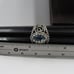 Size 5 Sterling Ornate Blue Topaz Ring