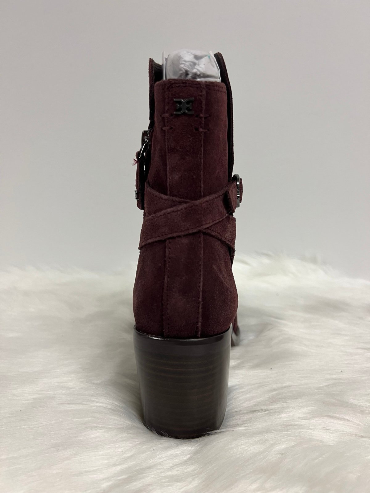 Sam Edelman Simona Leather Bootie In Burgundy Size 6 NWOB