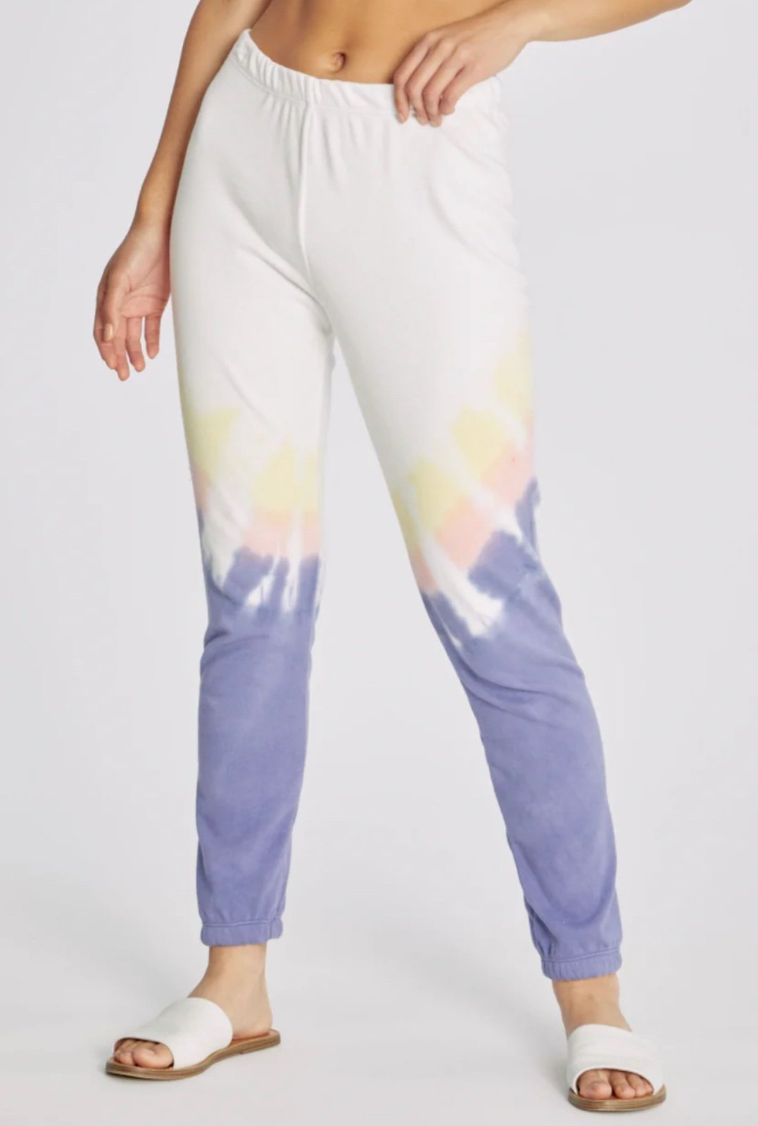 Wildfox Edelweiss Knox Tie Dye Purple White Pink Womens Joggers XL NEW