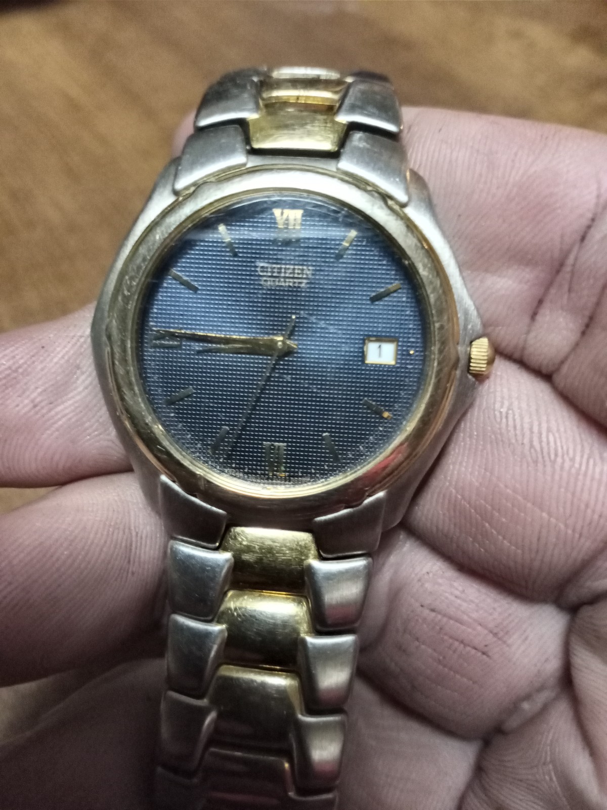 Rare, Unique 1990 Vintage Men's Citizen Watch 2510-S76175 HSB