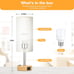 Bedside Table Lamp for Bedroom - 3 Way Dimmable Touch Lamp USB C Charging Ports